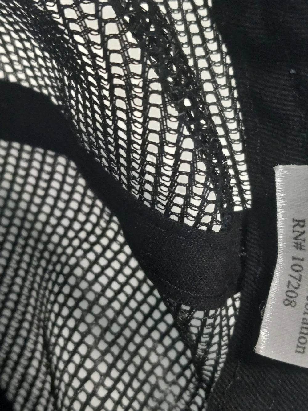 Black Embroidered Logo Cap
